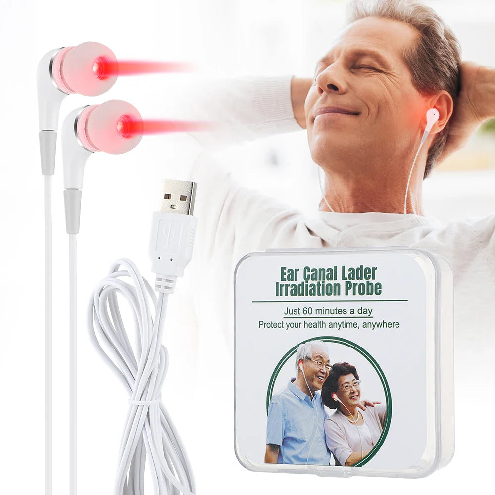 Povei Ear Laser Therapy for Tinnitus, Otitis Media, Deafness - LED Physiotherapy Treatment