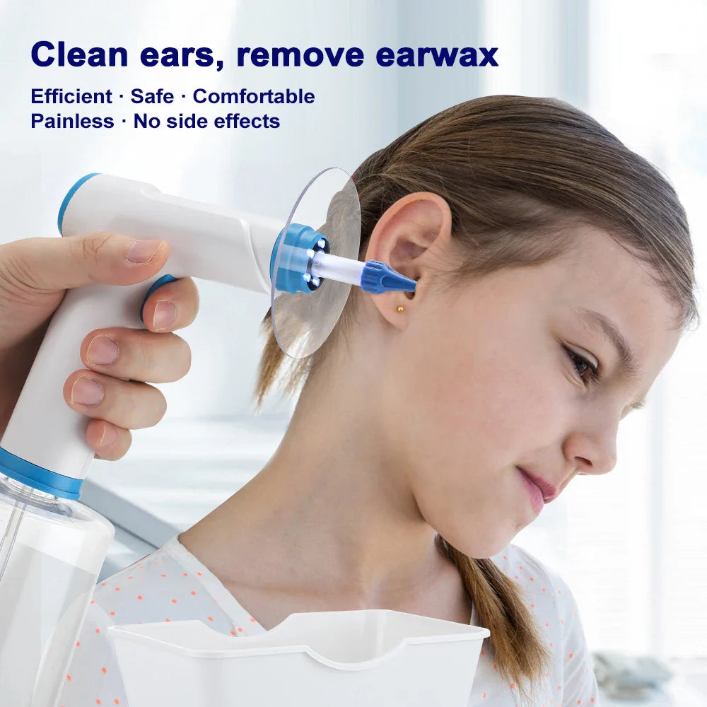 Povei Electric Earwax Remover Kit for Gentle Ear Cleaning - 4 Pressure Modes