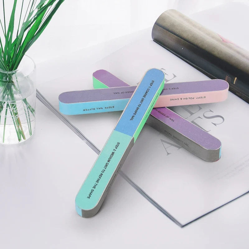 Povei 6-Sided Polishing Nail File for Professional Manicures