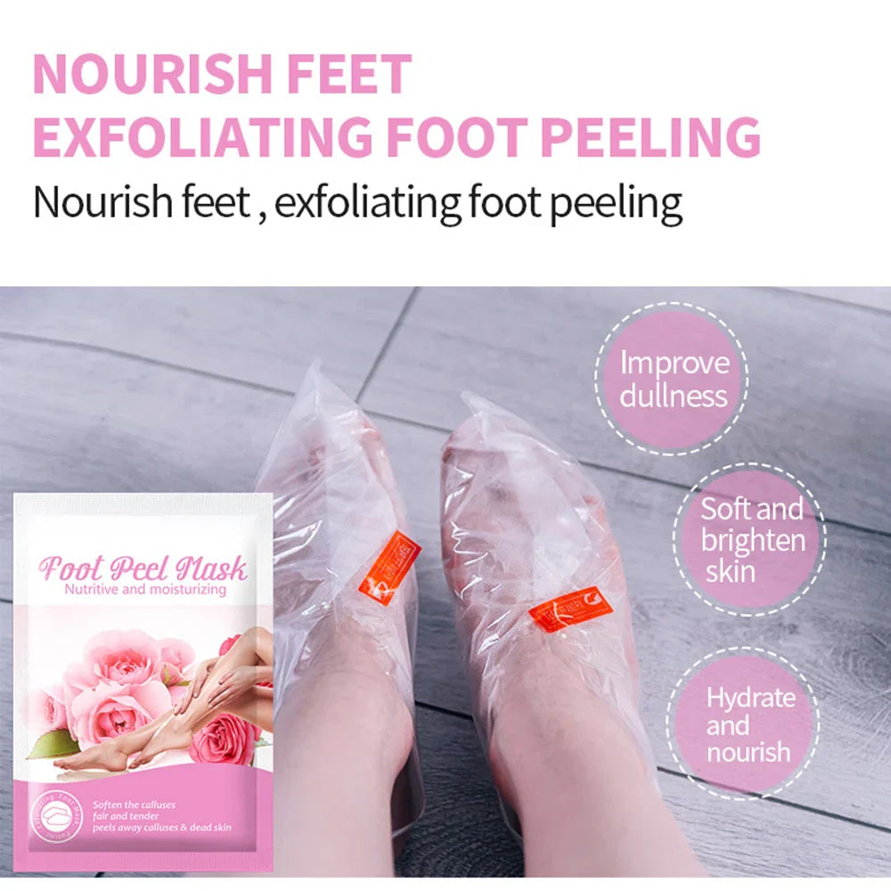 Povei Exfoliating Foot Mask for Soft Feet and Eliminating Dead Skin