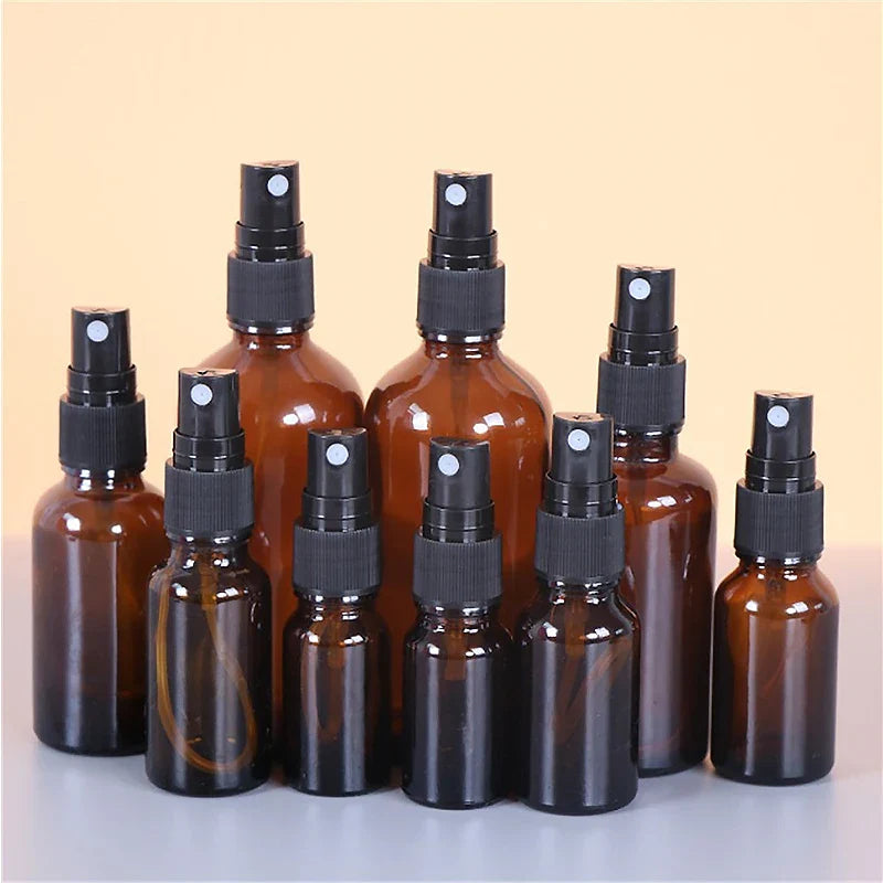 Povei Amber Glass Mini Spray Bottles for Aromatherapy and Perfume