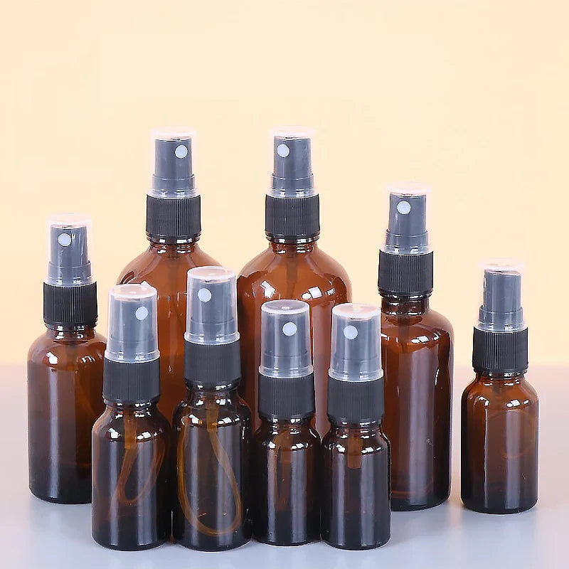 Povei Amber Glass Mini Spray Bottles for Aromatherapy and Perfume