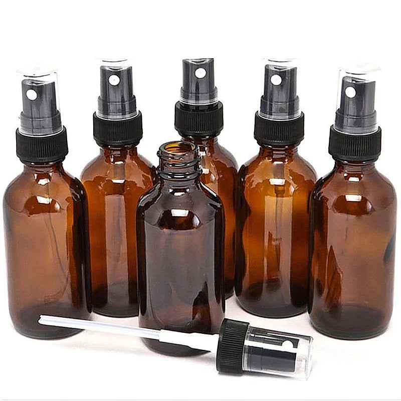 Povei Amber Glass Mini Spray Bottles for Aromatherapy and Perfume