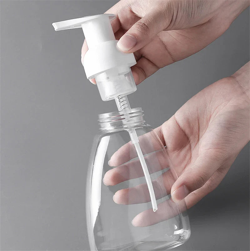 Povei Clear Foam Pump Bottle for Soap, Shampoo, Lotion, and Shower Gel