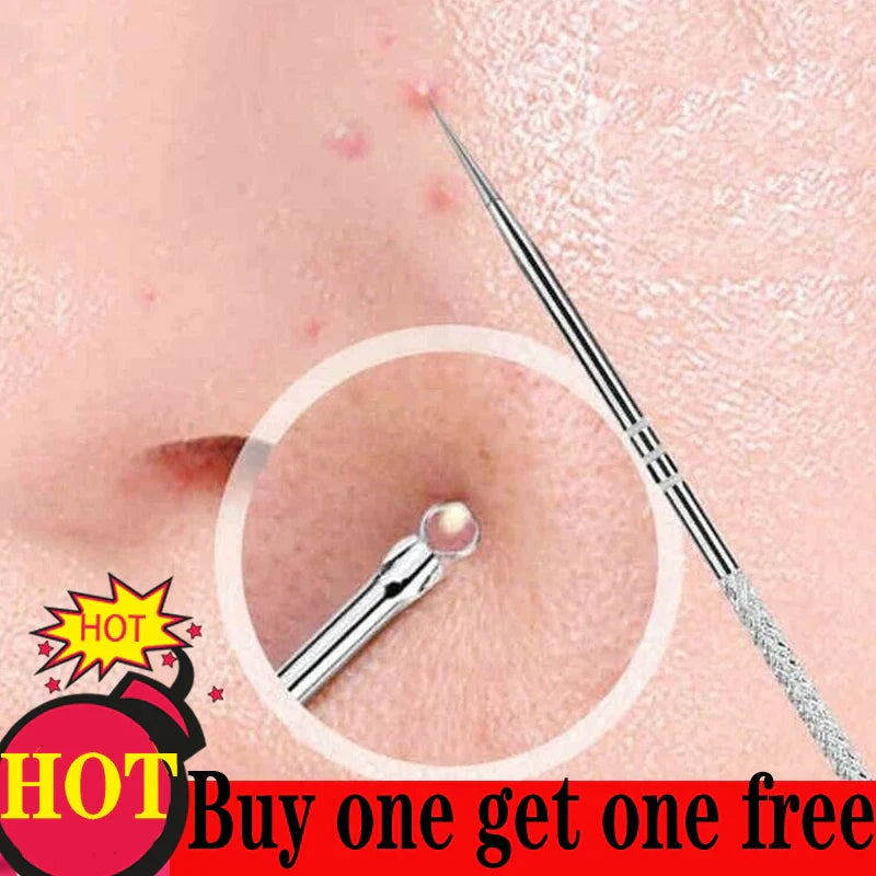 Povei Acne Clearing Needle | Double-Headed Stainless Steel Blackhead Remover