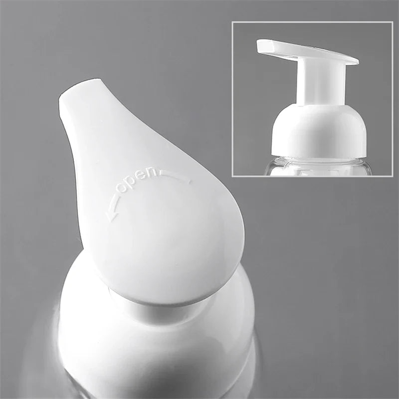 Povei Clear Foam Pump Bottle for Soap, Shampoo, Lotion, and Shower Gel