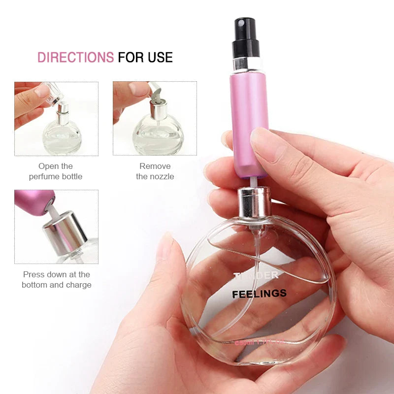 Povei Mini Spray Perfume Bottle Refillable Cosmetic Container