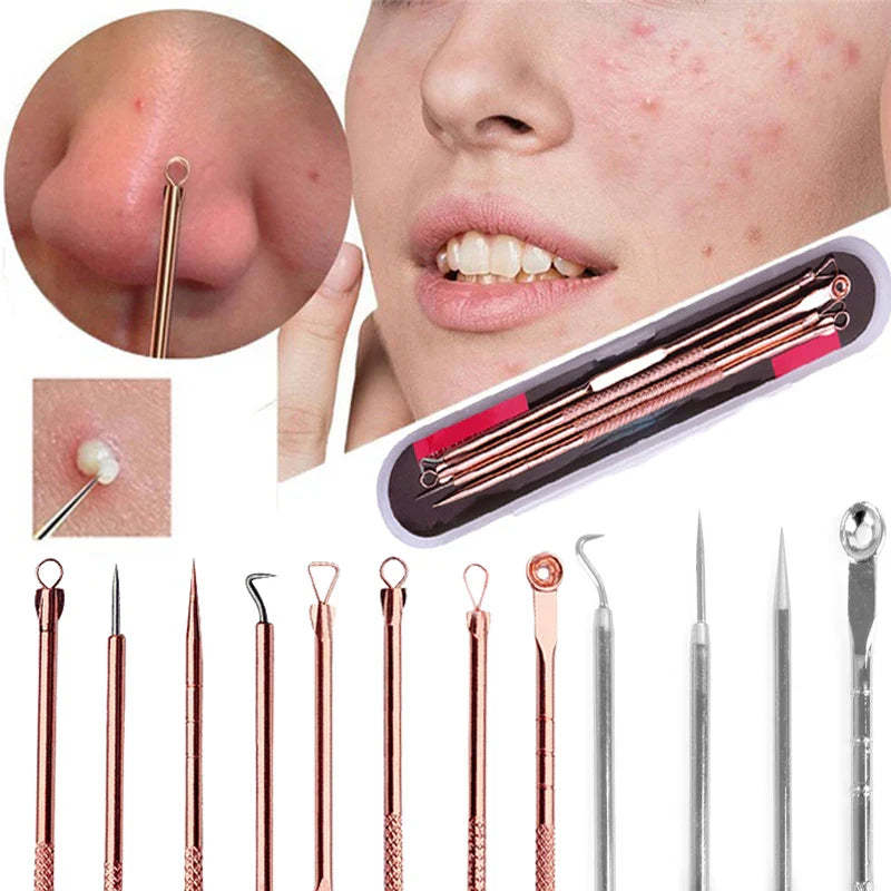 Povei Blackhead Acne Remover Kit for Facial Pore Cleansing