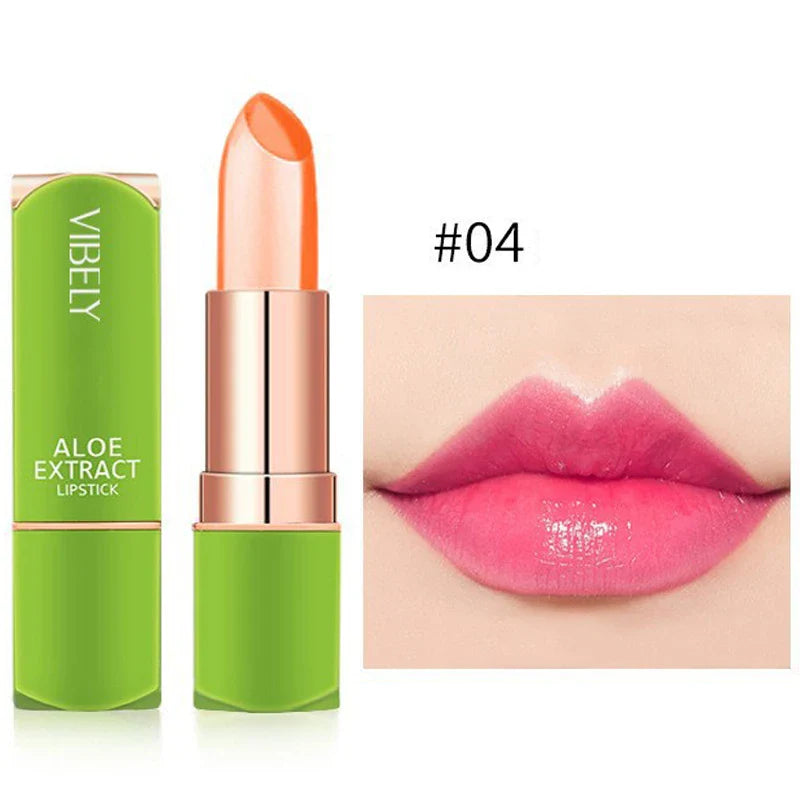 Povei Color-Changing Aloe Vera Jelly Lipstick: Moisturizing Tint, Lasting Color, Lip Care