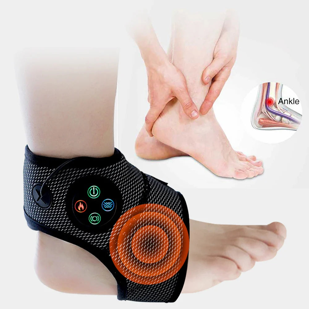 Povei Electric Ankle Massager Brace for Pain Relief & Physiotherapy