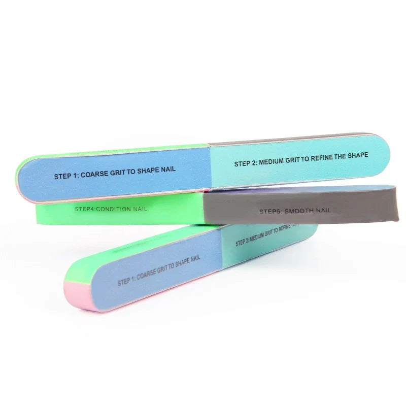 Povei 6-Sided Polishing Nail File for Professional Manicures