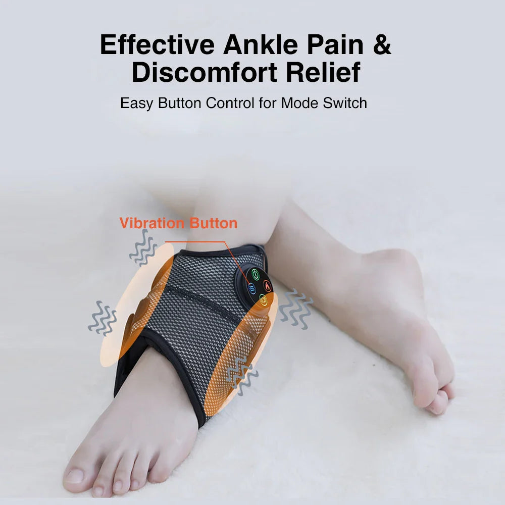 Povei Electric Ankle Massager Brace for Pain Relief & Physiotherapy