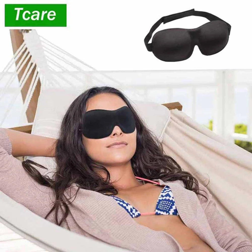 Povei 3D Sleep Mask - Total Darkness Eye Cover for Travel and Nap