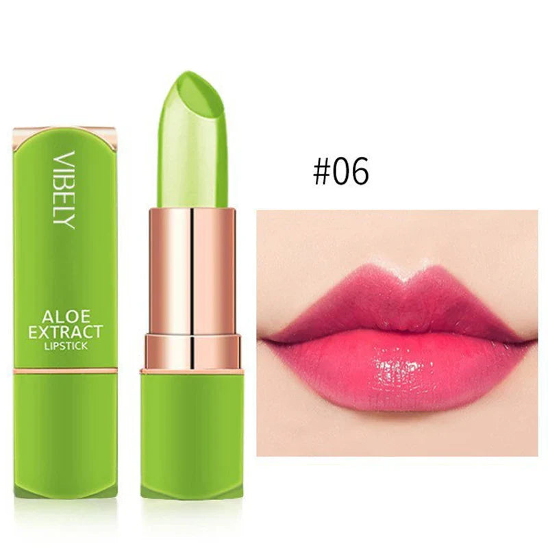 Povei Color-Changing Aloe Vera Jelly Lipstick: Moisturizing Tint, Lasting Color, Lip Care