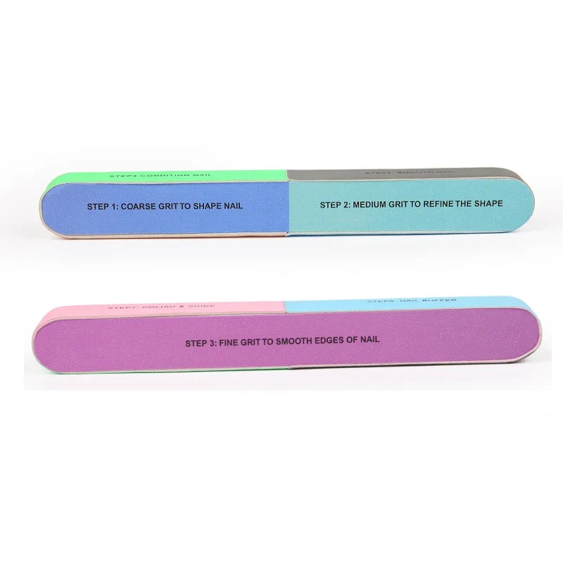 Povei 6-Sided Polishing Nail File for Professional Manicures