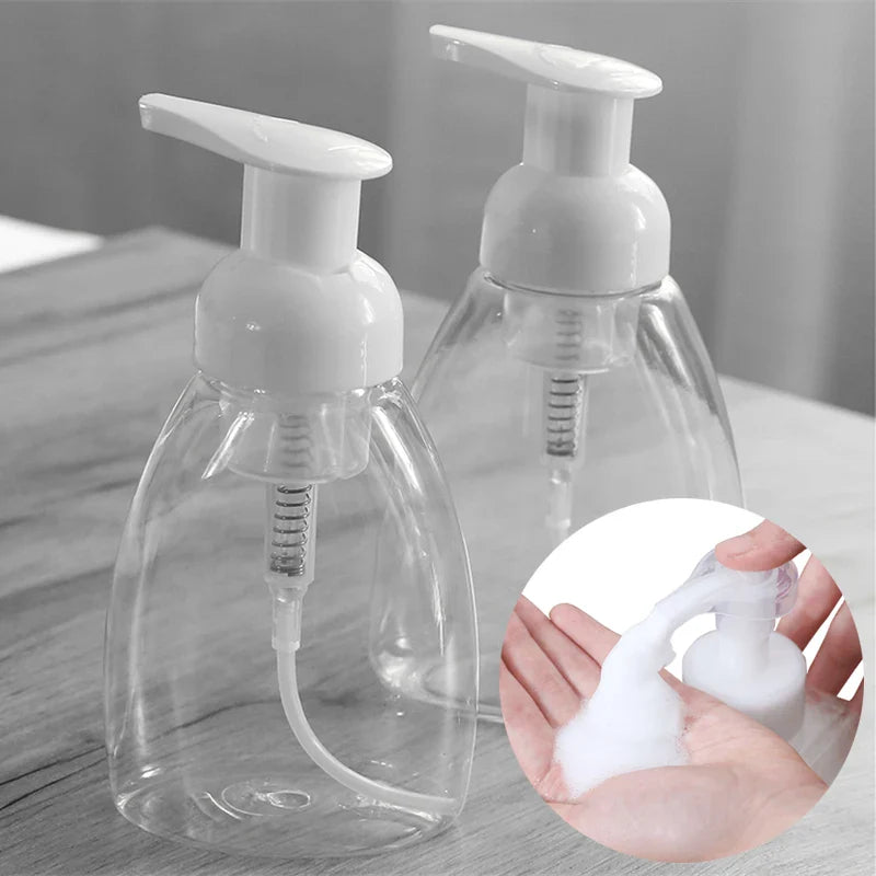 Povei Clear Foam Pump Bottle for Soap, Shampoo, Lotion, and Shower Gel