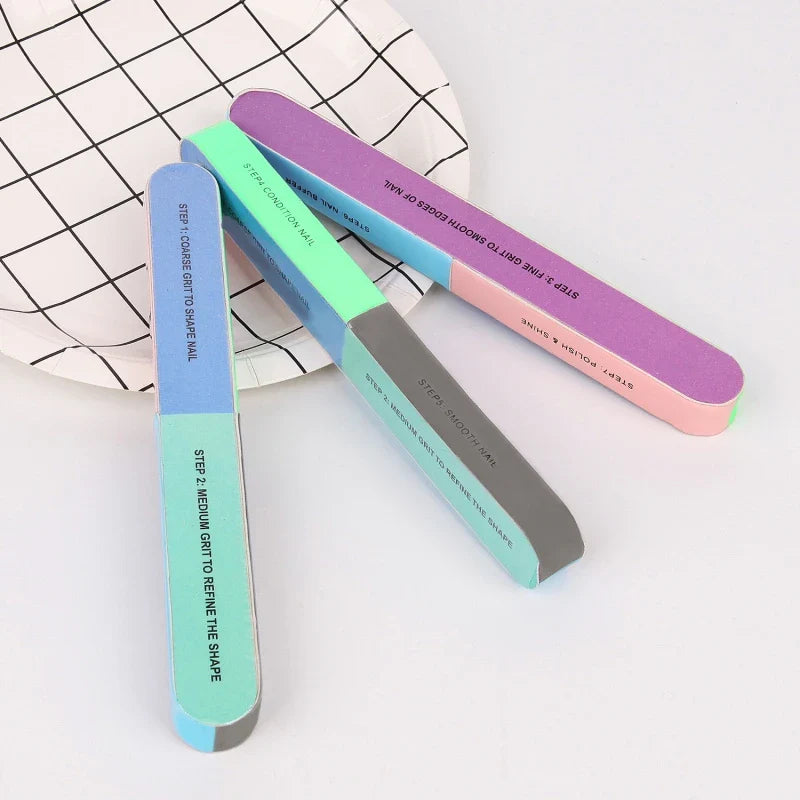 Povei 6-Sided Polishing Nail File for Professional Manicures