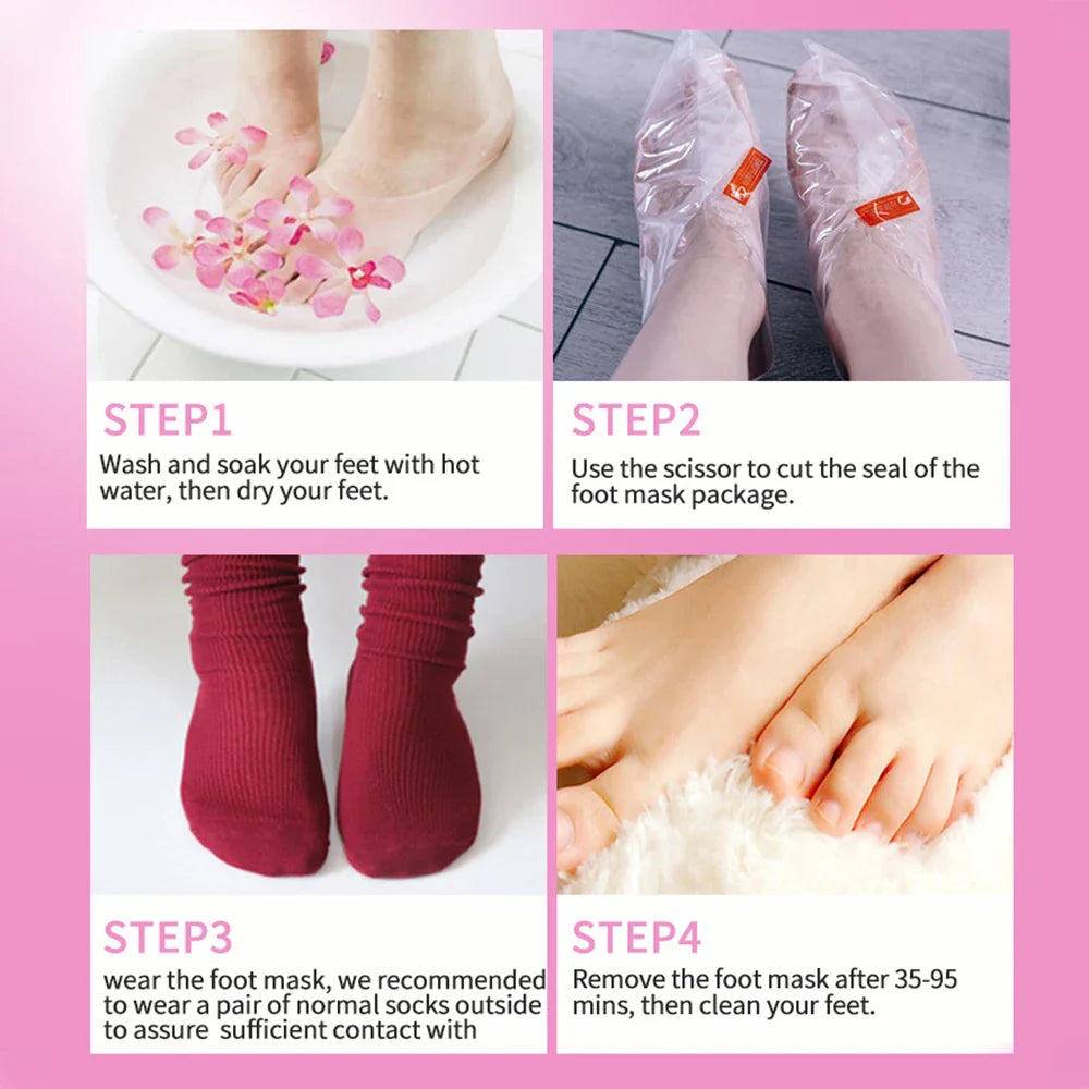 Povei Exfoliating Foot Mask for Soft Feet and Eliminating Dead Skin