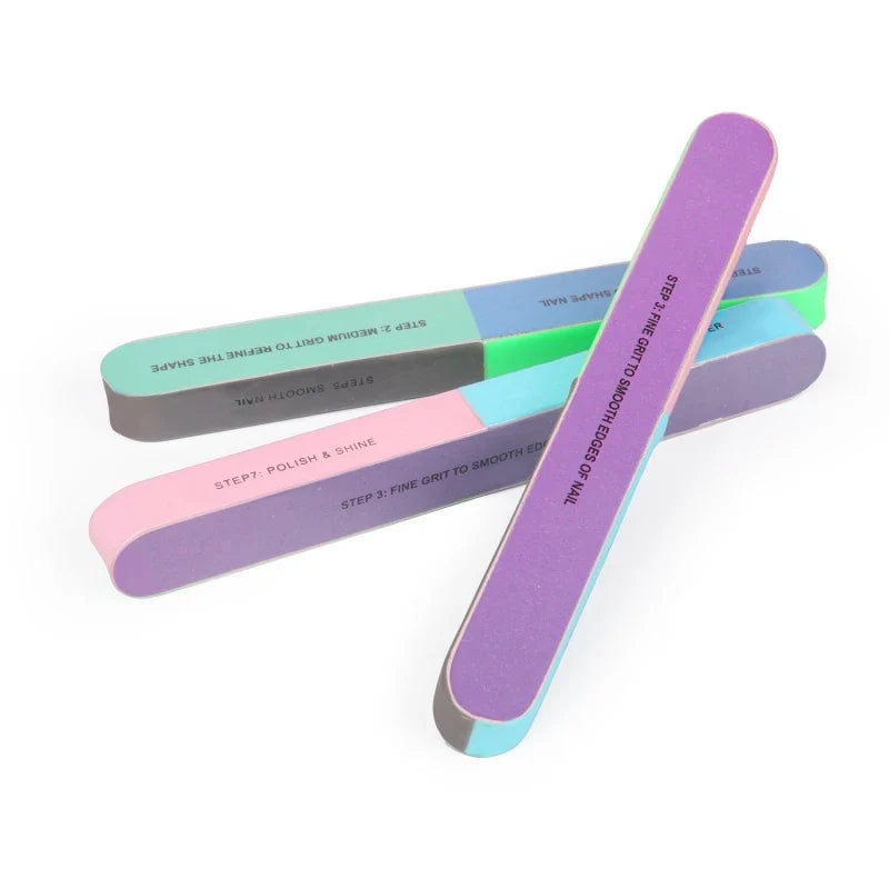 Povei 6-Sided Polishing Nail File for Professional Manicures