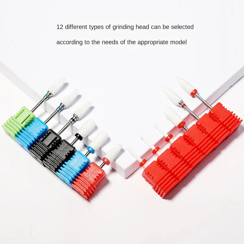 Povei Ceramic Nail Drill Bits for Manicure Pedicure Machine