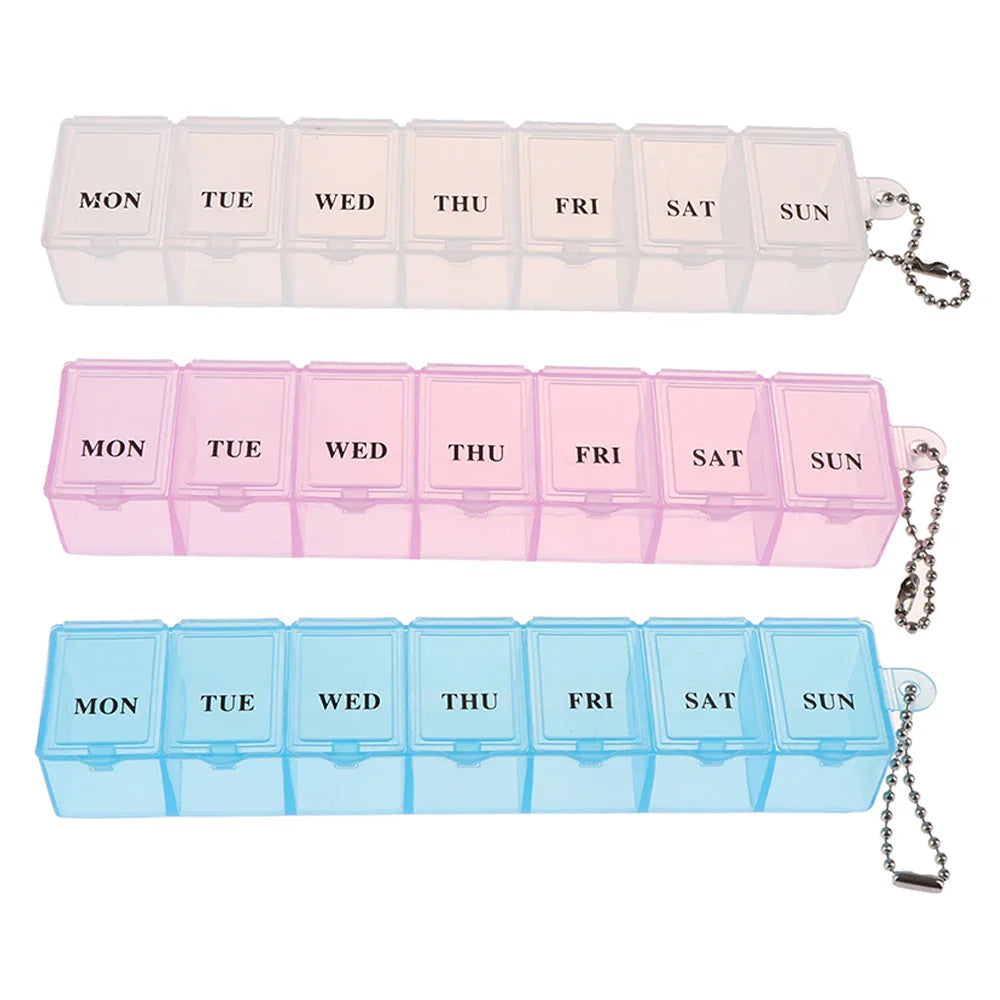 Povei 7-Day Pill Holder Weekly Medicine Organizer Case