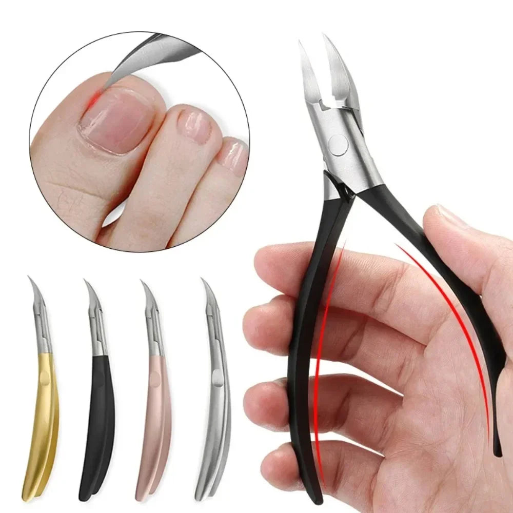 Povei Ingrown Toenail Clippers Cuticle Nippers Pedicure Tools Set