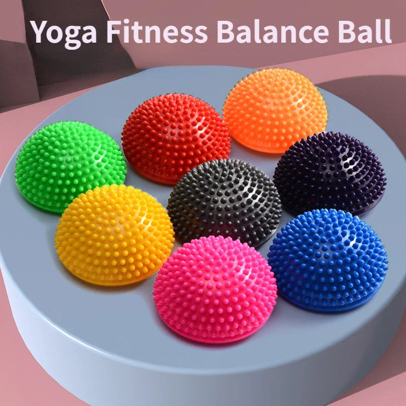 Povei Half Circle Balance Massage Ball for Yoga Fitness and Health