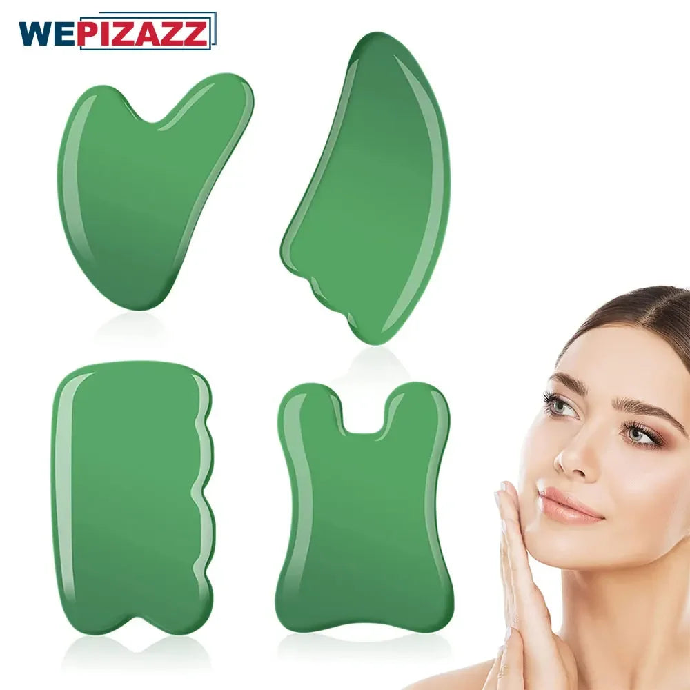 Povei Resin Gua Sha Tool for Face, Back & Neck Massage, Body Pain Relief