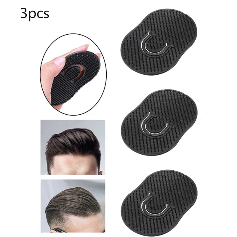 Povei Black Small Round Comb Set - Portable Finger Massage Hair Brush