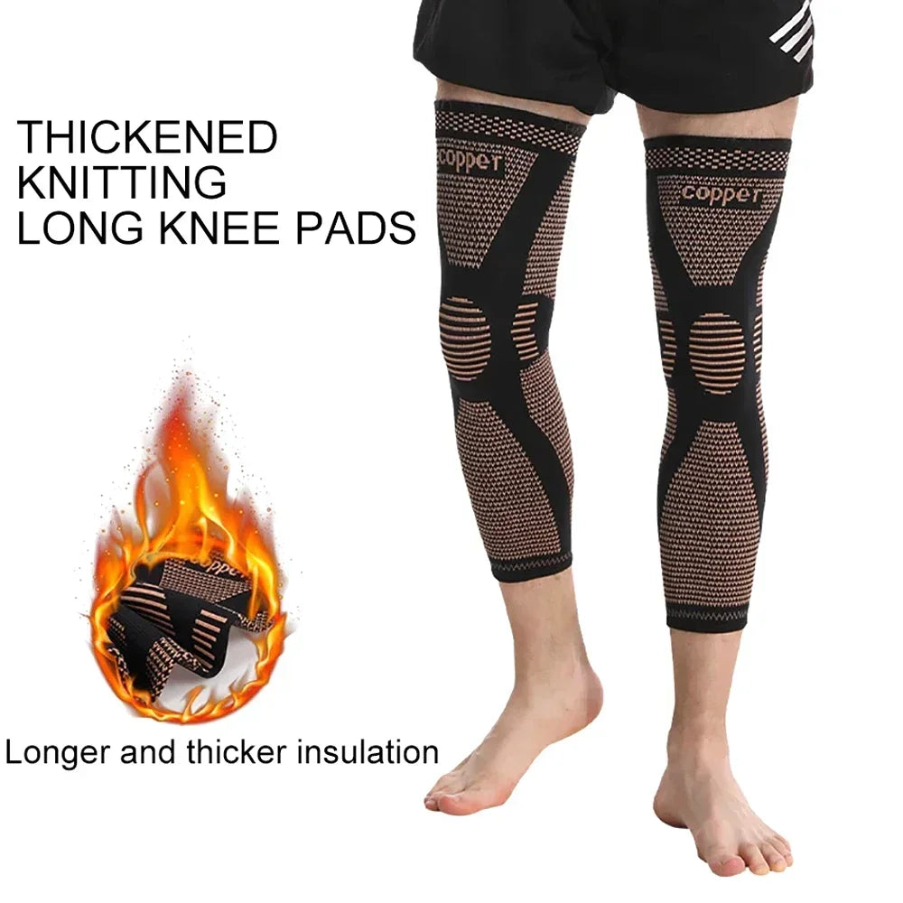 Povei Copper Knee Braces: Full Leg Compression Sleeves for Meniscus Tear, ACL, Arthritis