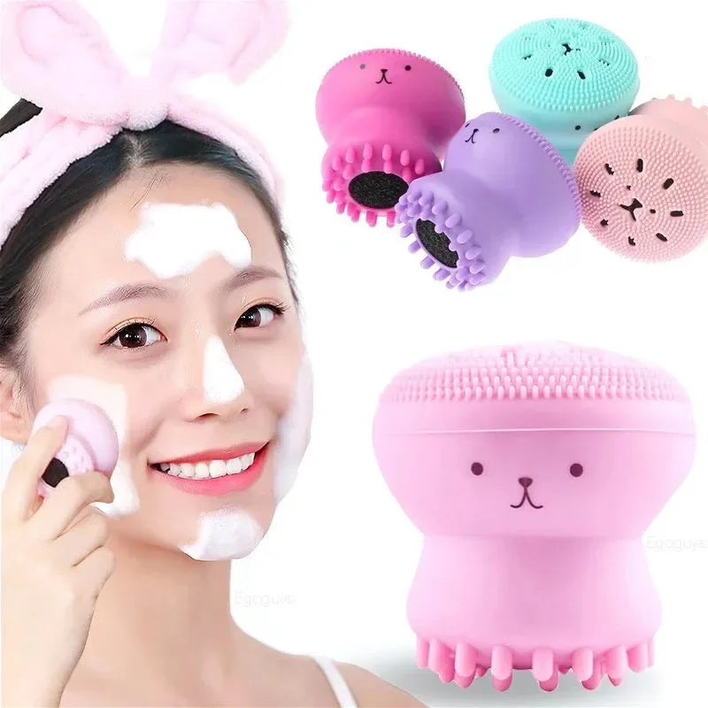 Povei Octopus Silicone Face Cleansing Brush