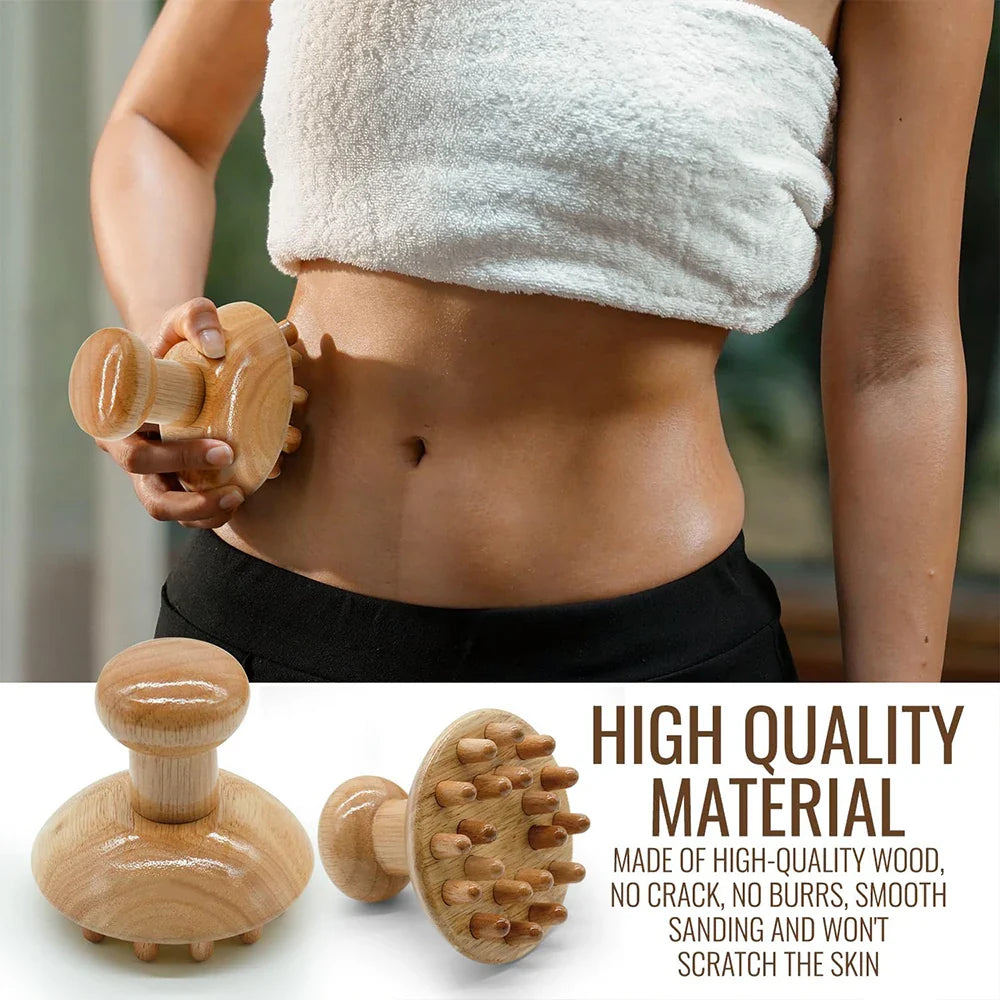 Povei Wood Therapy Massage Tools for Body Sculpting and Relaxation