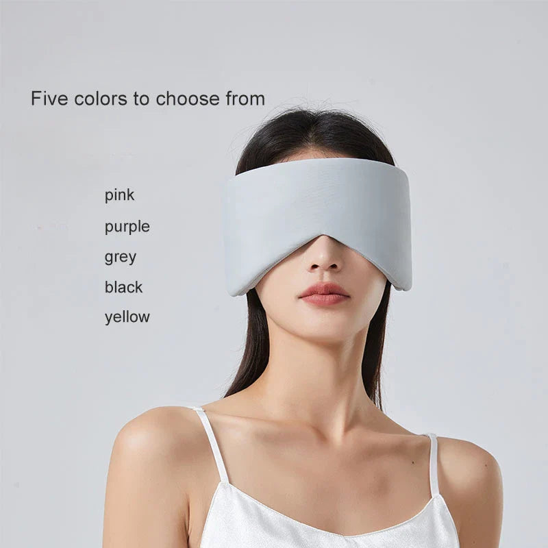 Povei Ice Silk Eye Mask: Zero Pressure Sensation, Relieve Eye Fatigue, Warm/Cool, Double-sided Eyeshade