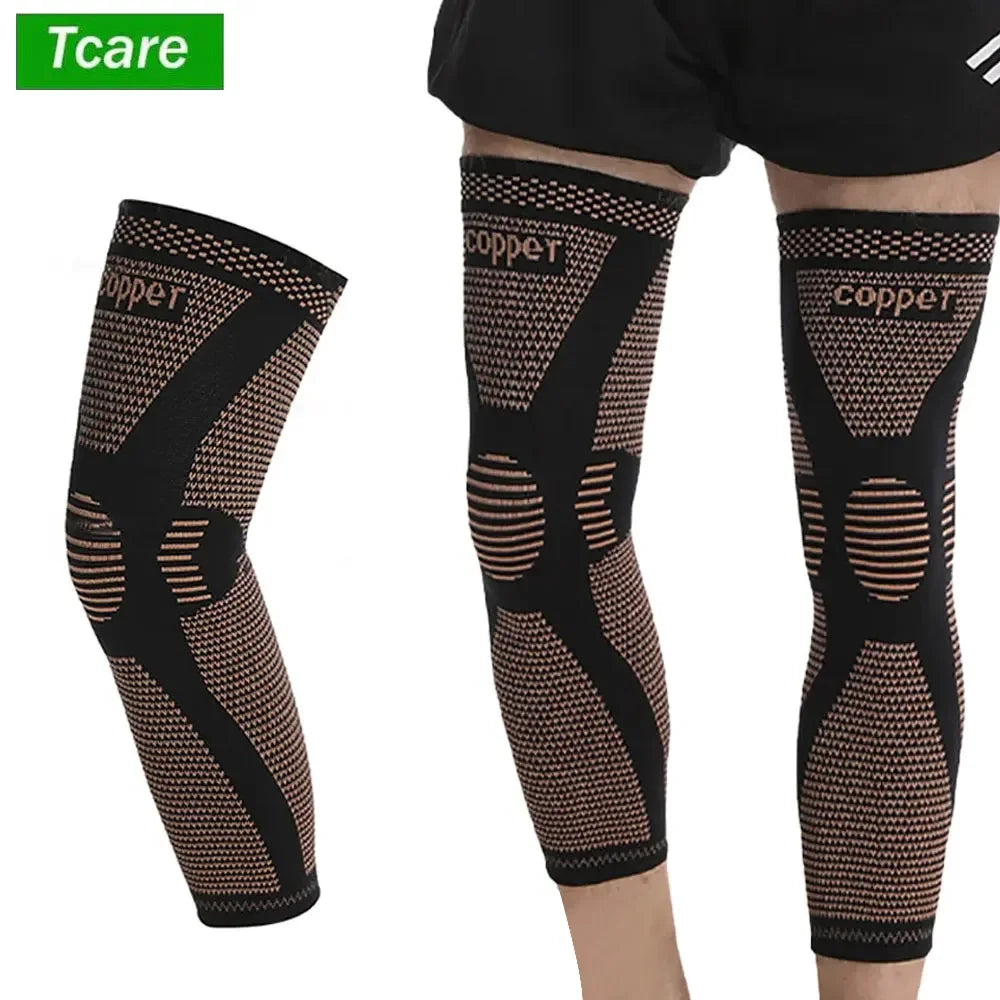 Povei Copper Knee Braces: Full Leg Compression Sleeves for Meniscus Tear, ACL, Arthritis