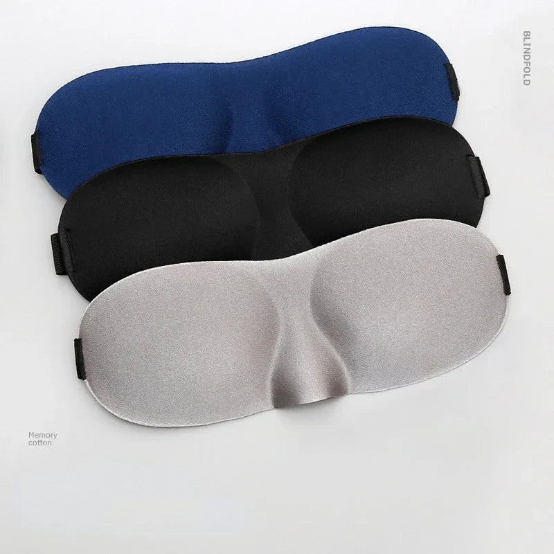 Povei Soft Eye Mask: Portable Travel Sleep Rest Aid and Eye Massage Blindfold