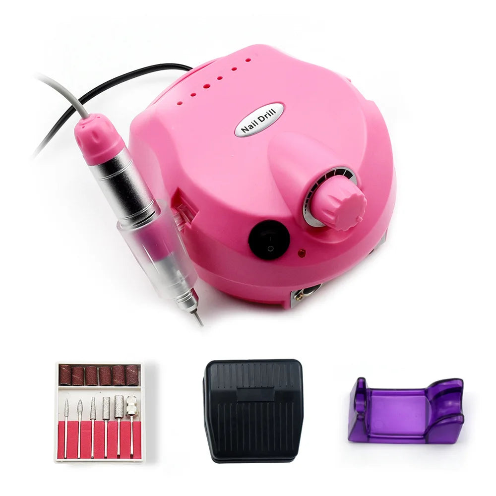 Povei Electric Nail Drill Set: 30000 RPM Manicure Pedicure File & Cutter Kit