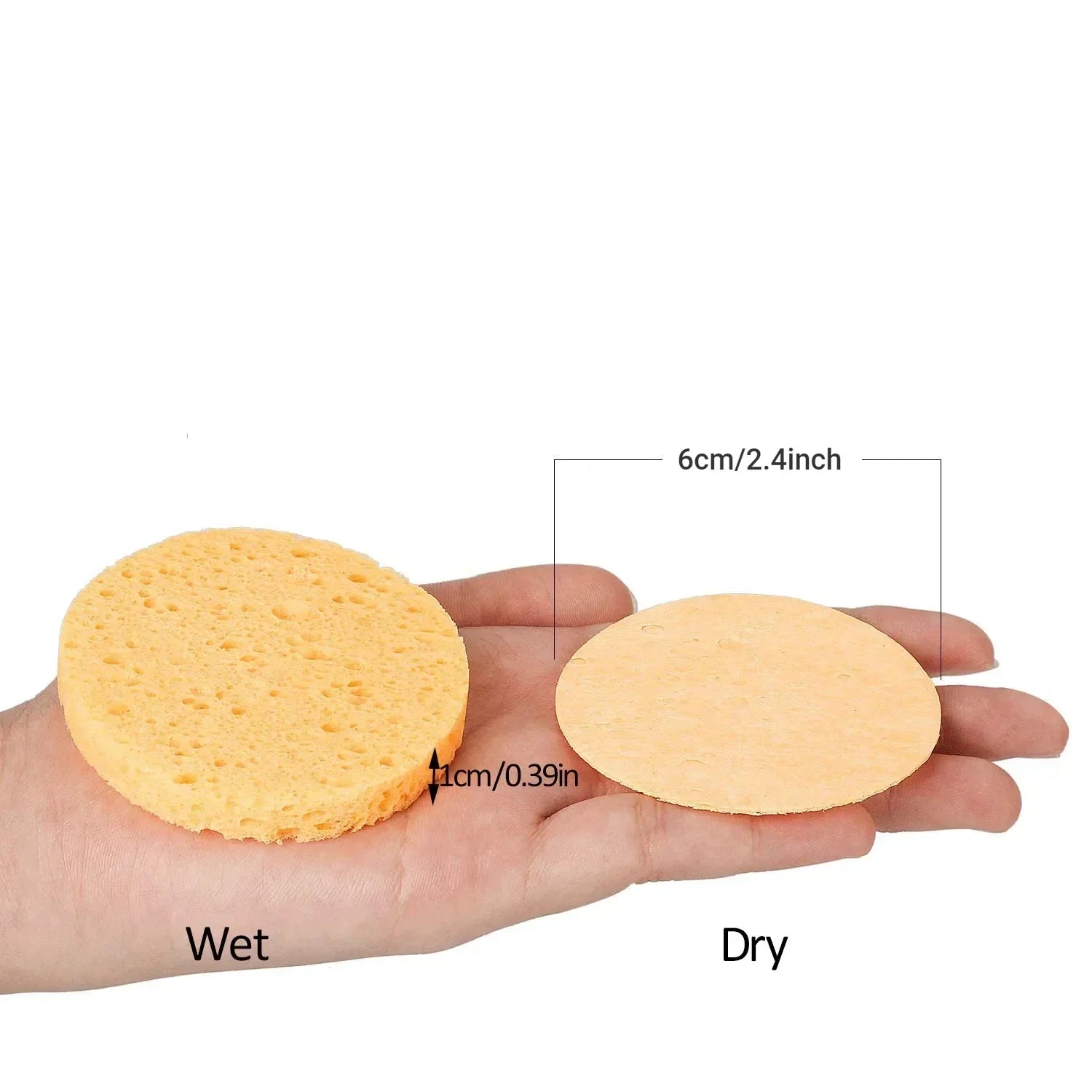 Povei Compressed Cleanser Sponge Puff for Spa Exfoliating Face Care