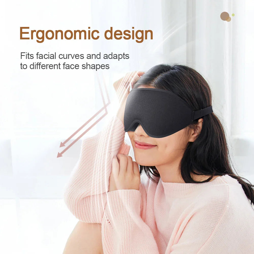 Povei 3D Blackout Sleep Eye Mask for Office Travel and Lunch Breaks