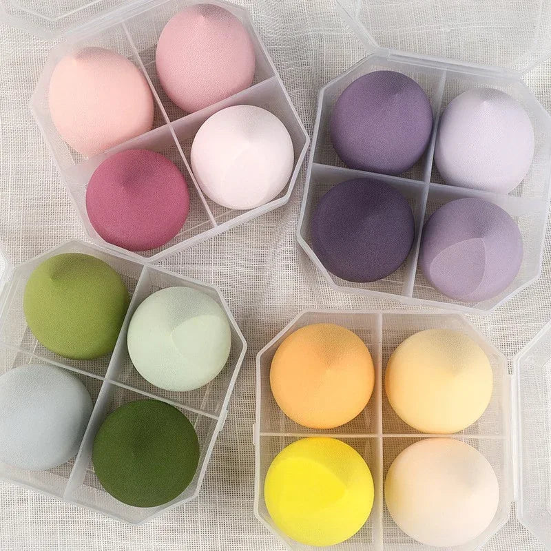 Povei Beauty Blender Sponge Set - 4 Pieces Makeup Puffs for Flawless Application