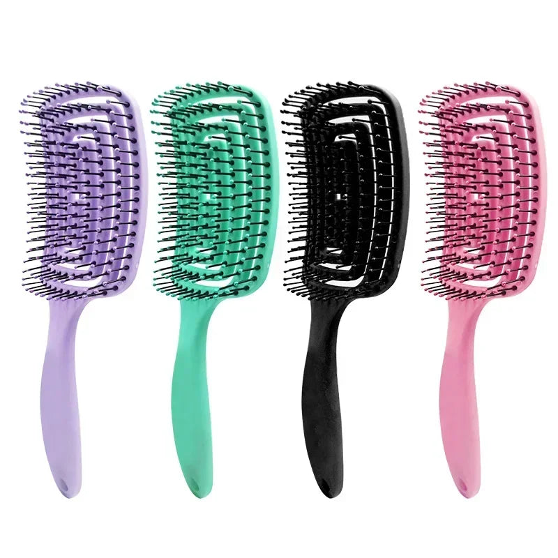 Povei Detangle Hair Brush for Women - Scalp Massage Comb for Wet Curly Hair