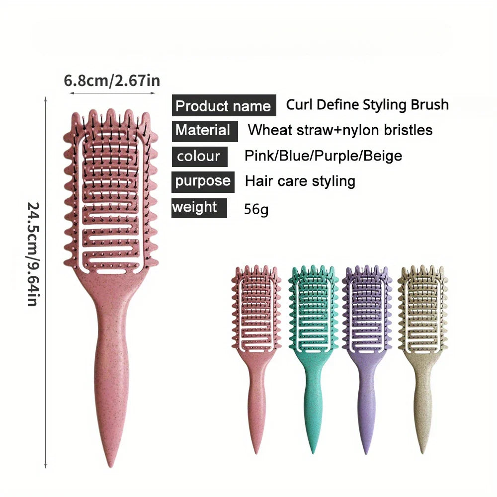 Povei Curl Define Styling Brush for Defined Curls & Tangle-Free Hair