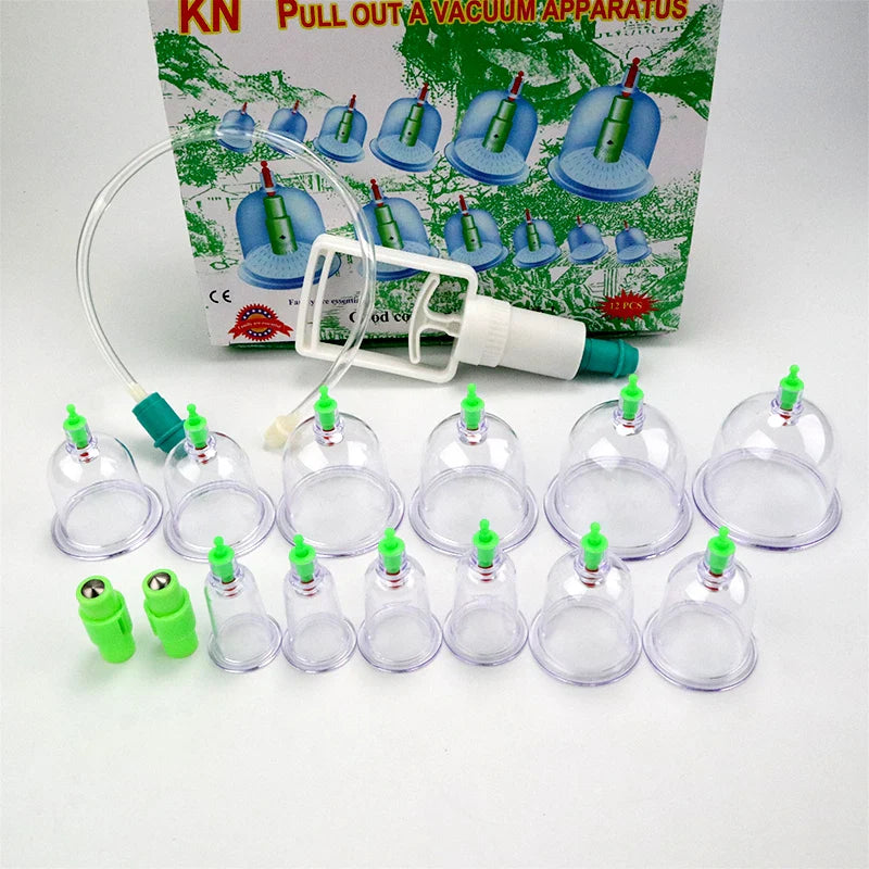 Povei Vacuum Cupping Therapy Set for Body Massage and Acupuncture