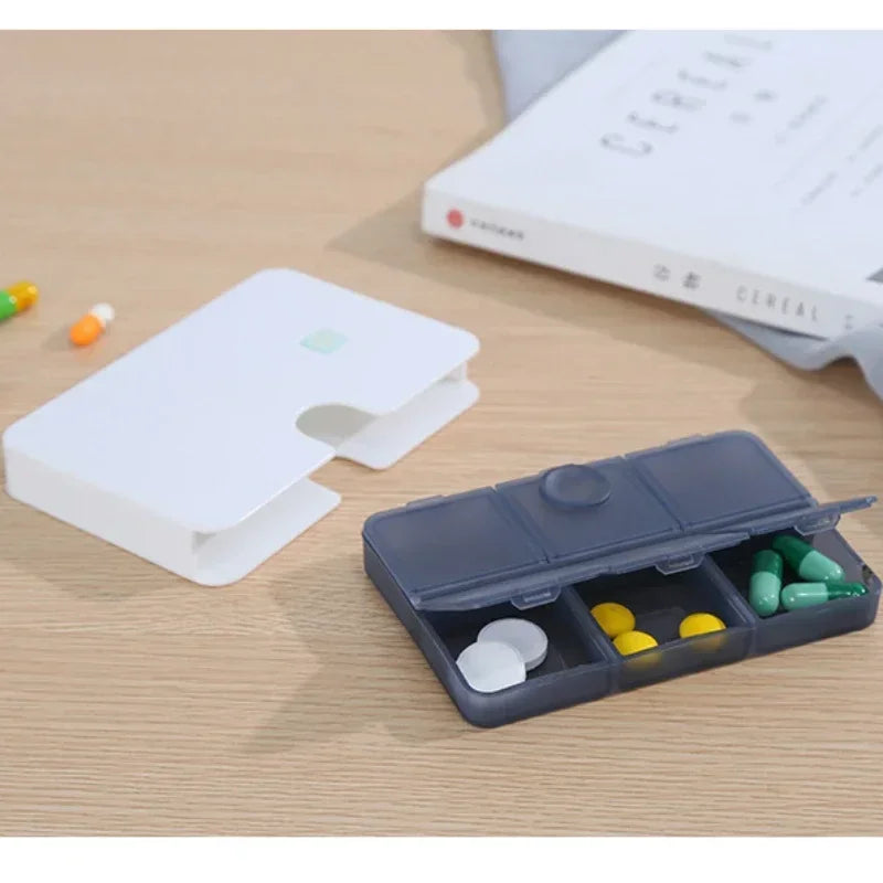 Povei Compact Medicine Case: Small & Portable Pill Box for Storage & Organization