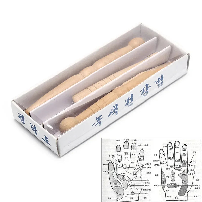 Povei Natural Wood Foot Massage Stick Muscle Relief Relax Tool