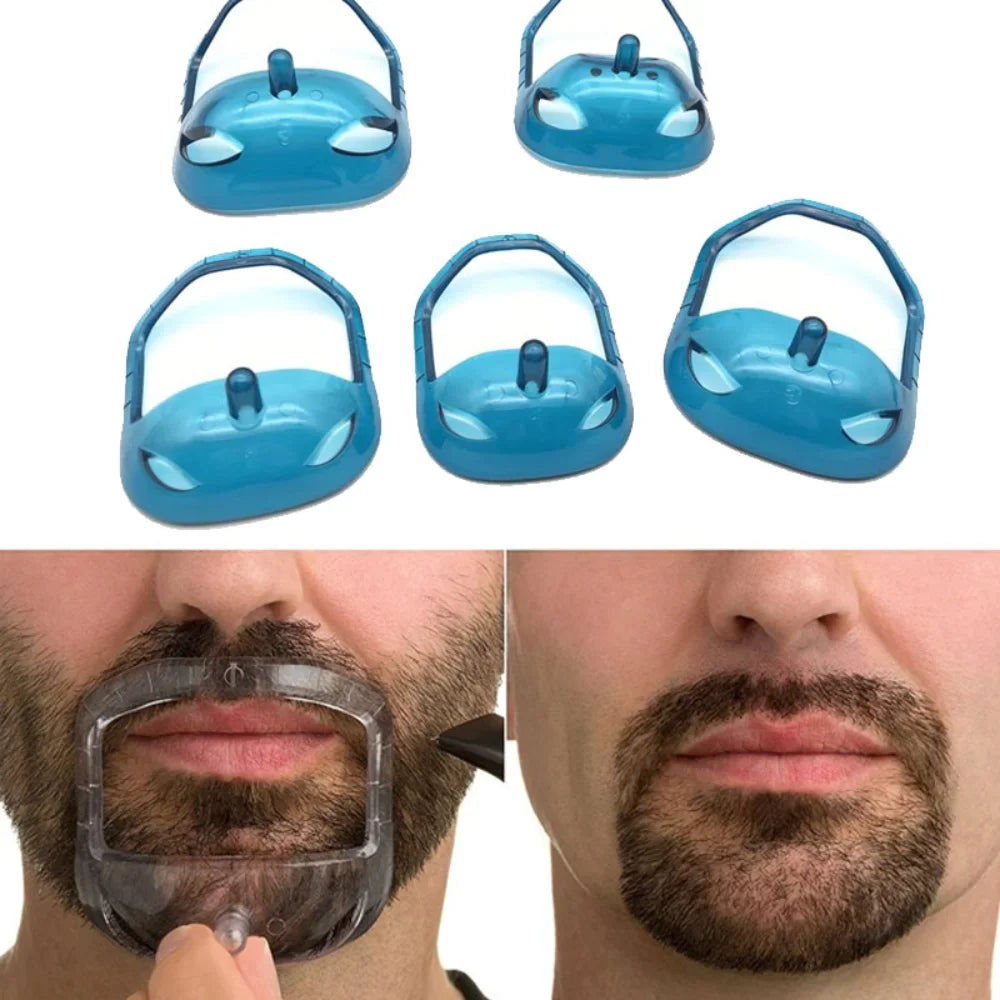 Povei Beard Shaping Kit for Men - 5Pcs Trimming Tool Set