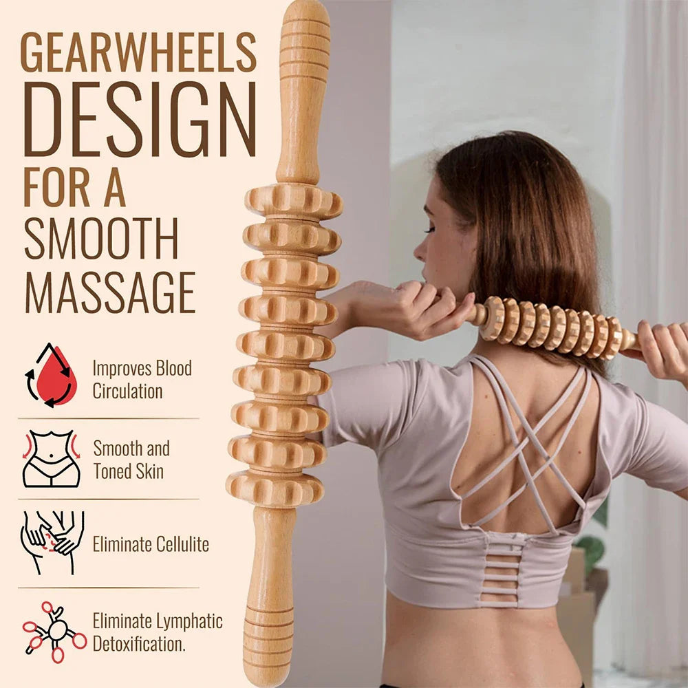 Povei Wood Therapy Massage Tools for Body Sculpting and Relaxation