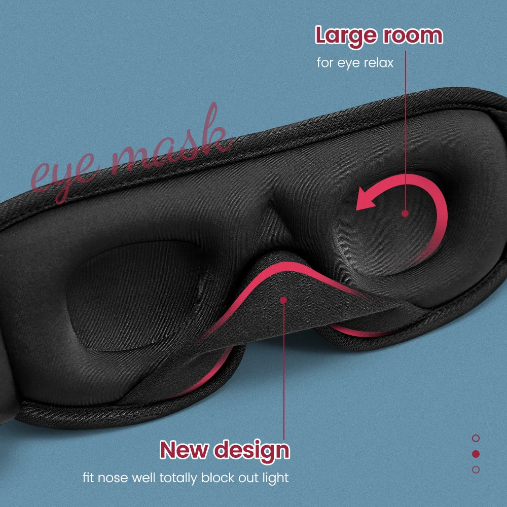 Povei 3D Sleep Mask Eyemask & Eyeshade for Better Sleep Quality