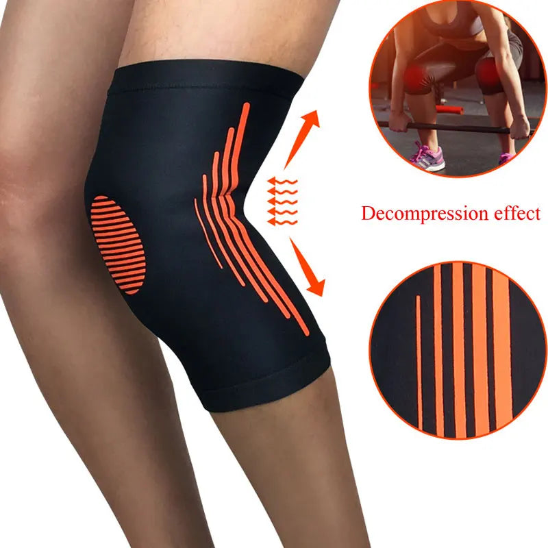 Povei Compression Knee Sleeve - Support for Running, Basketball, Squats