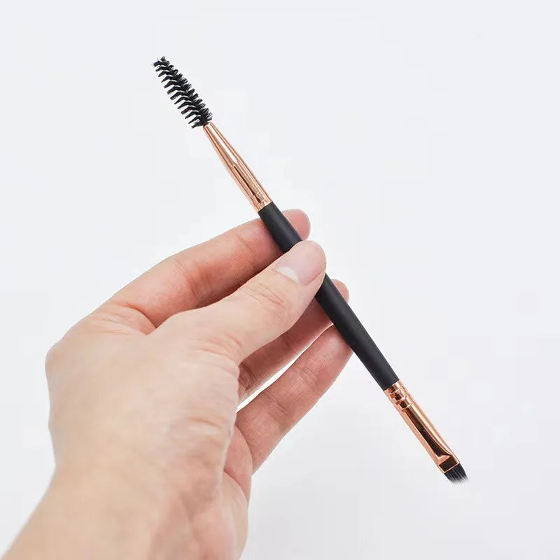 Povei Double-headed Eyebrow Brush: Professional, Multifunctional Makeup Tool for Women