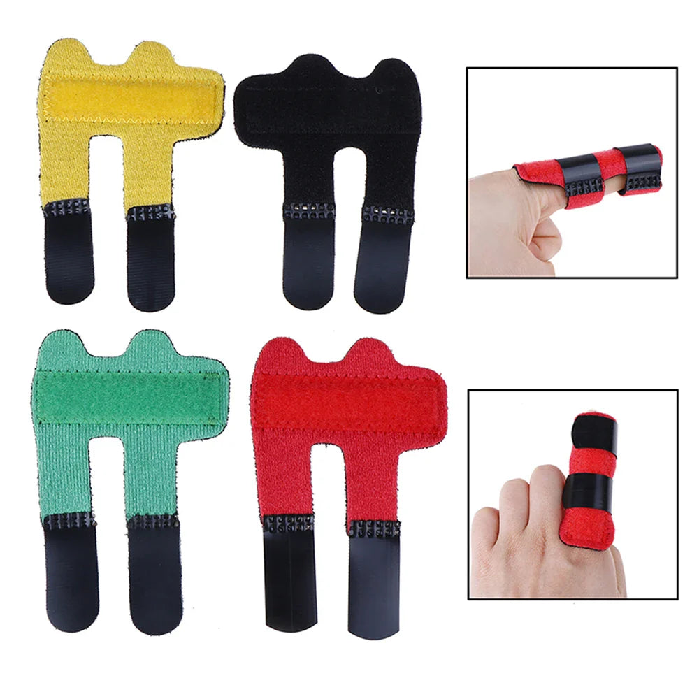 Povei Aluminium Finger Splint Fracture Support Straighten Brace with Adjustable Bandage